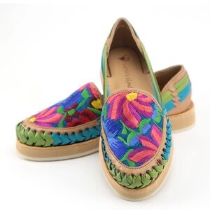 Millart Colorful Leather Flats Size 10